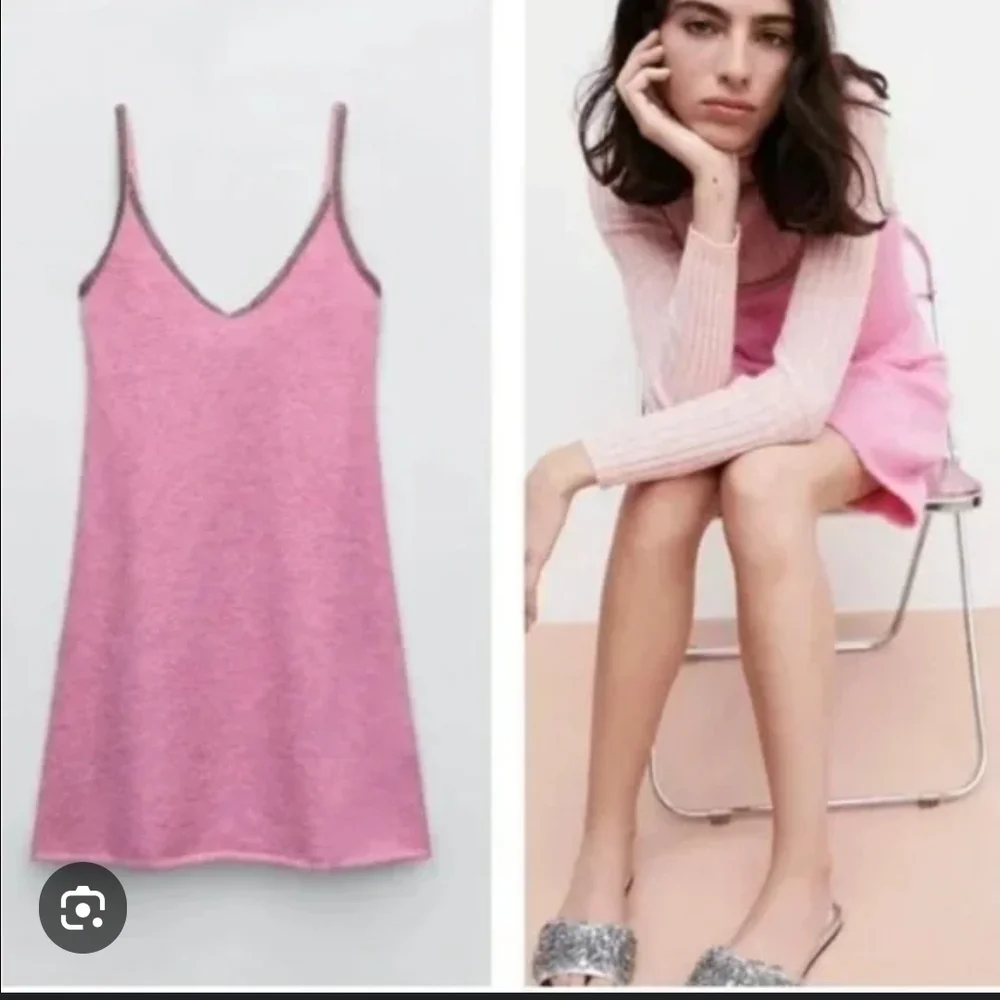 Zara NEW Pink Alpaca Wool Blend Garment - Picture 1 of 8